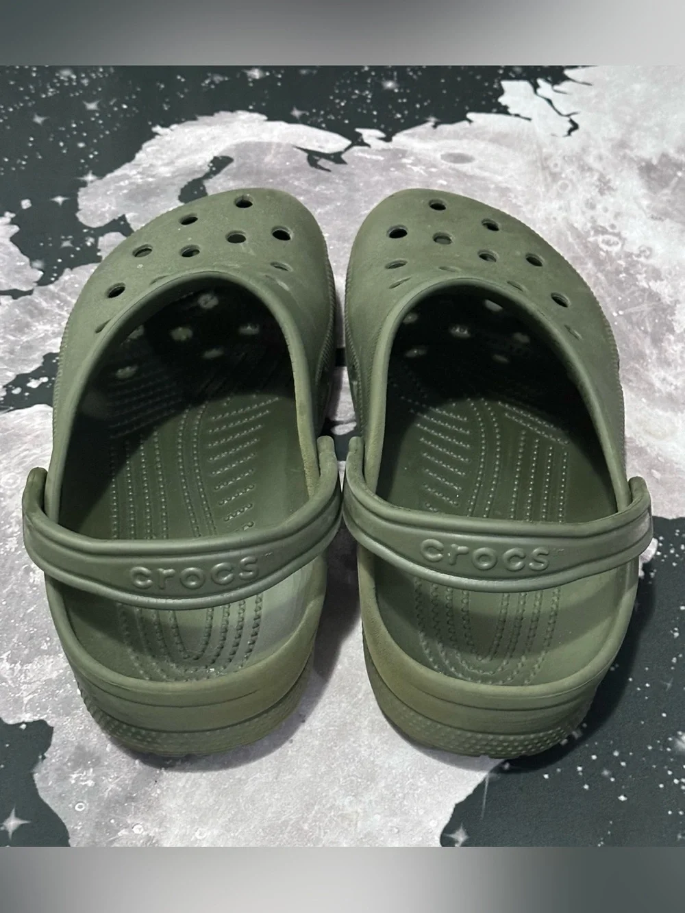 Crocs Army Green Colorway Mens Clogs Size 11